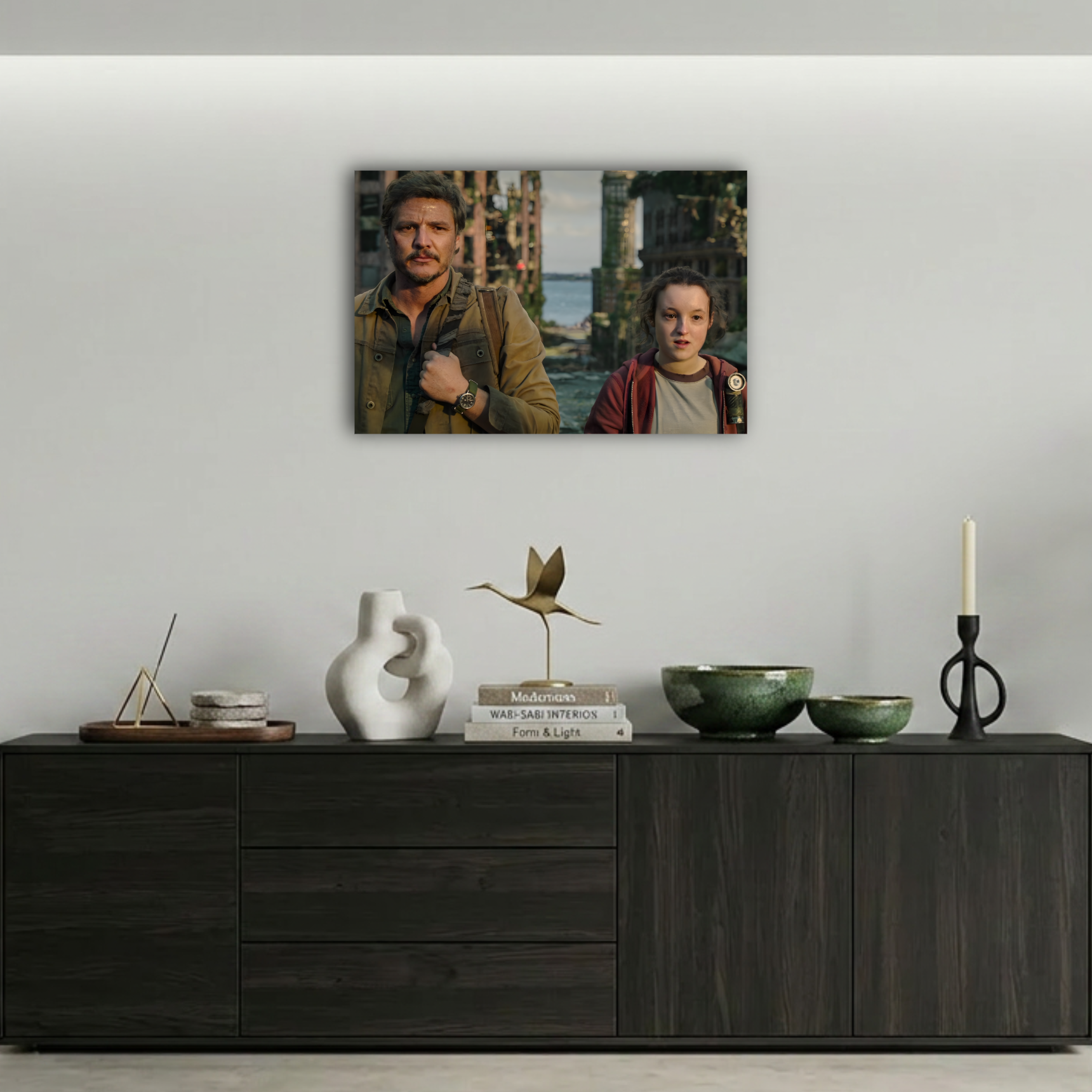The Last of Us Joel ve Ellie Birlikte Yolculuk Metal Poster