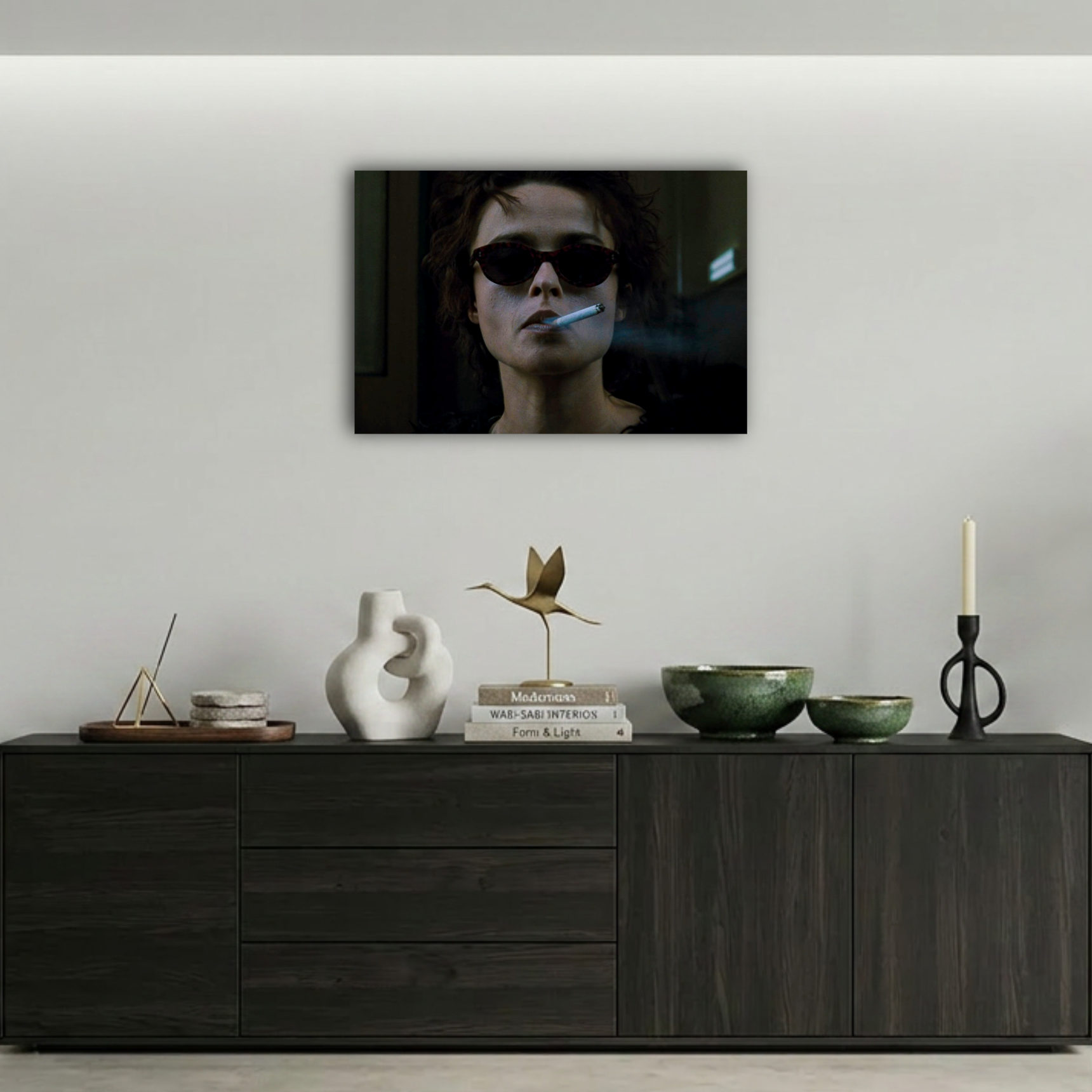 Fight Club Marla Singer Sigaralı Sahne Metal Poster