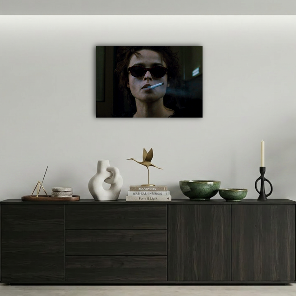 Fight Club Marla Singer Sigaralı Sahne Metal Poster
