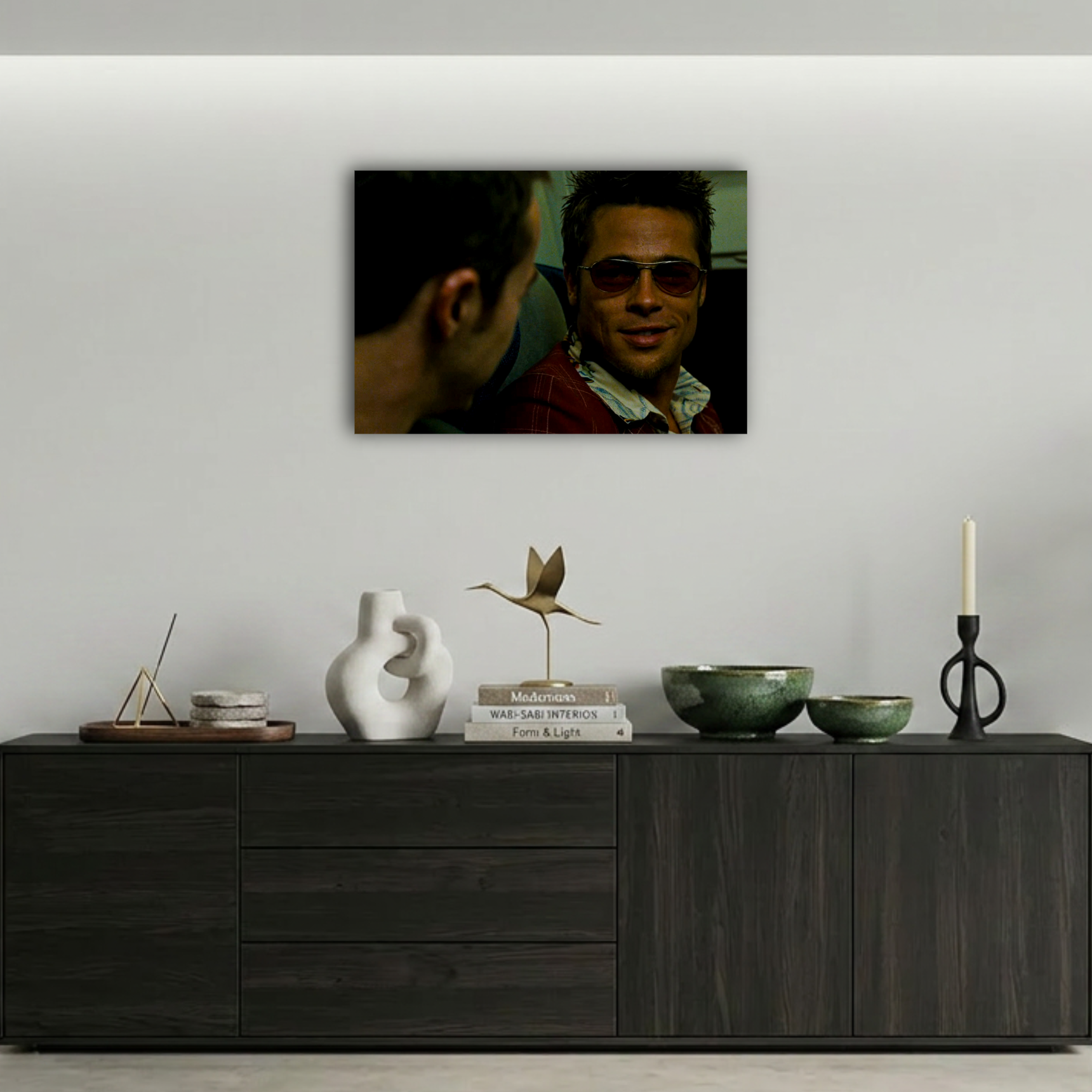 Fight Club Uçak Sahnesi Tyler Durden Metal Poster