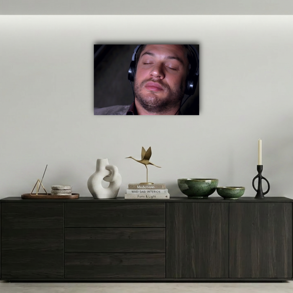 Inception Tom Hardy Eames Kulaklıklı Metal Poster