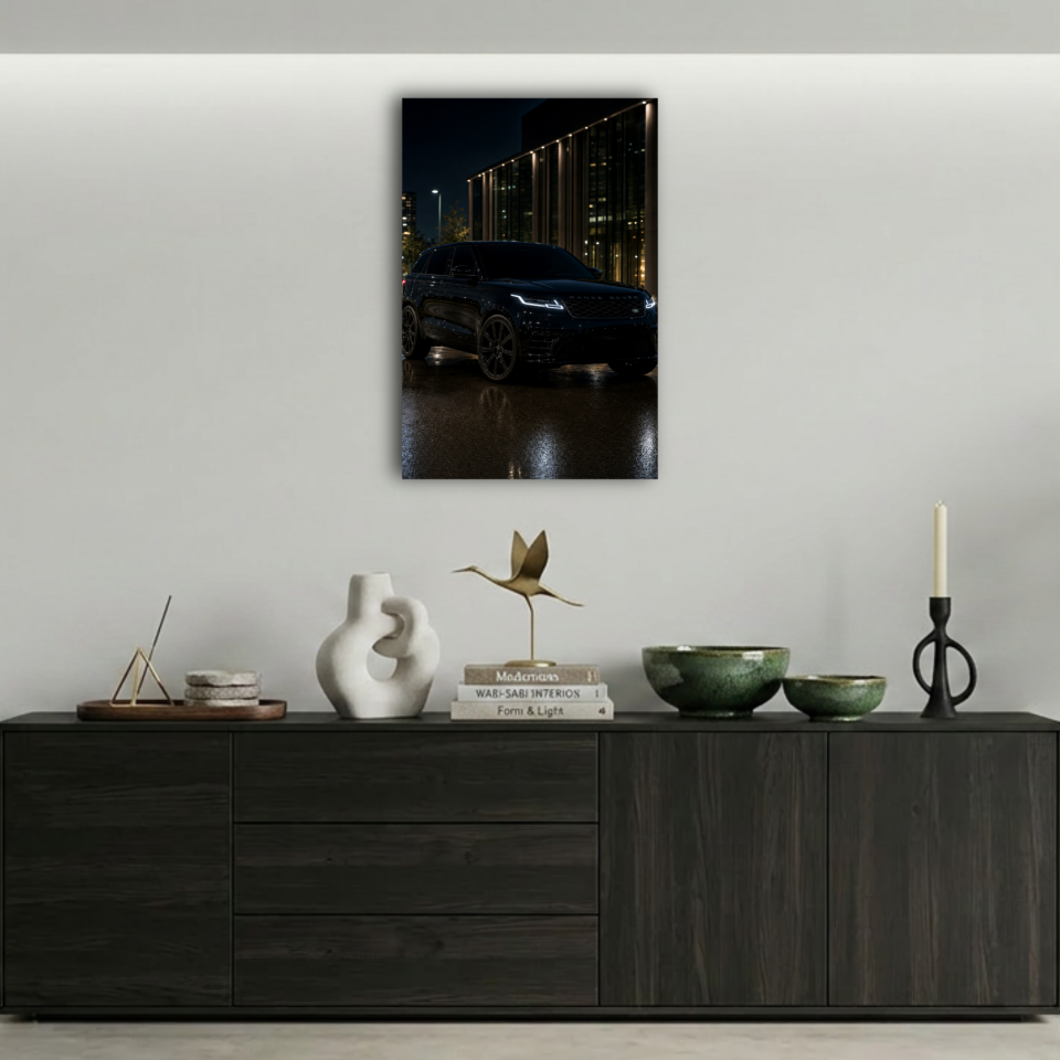 Siyah Range Rover Metal Poster