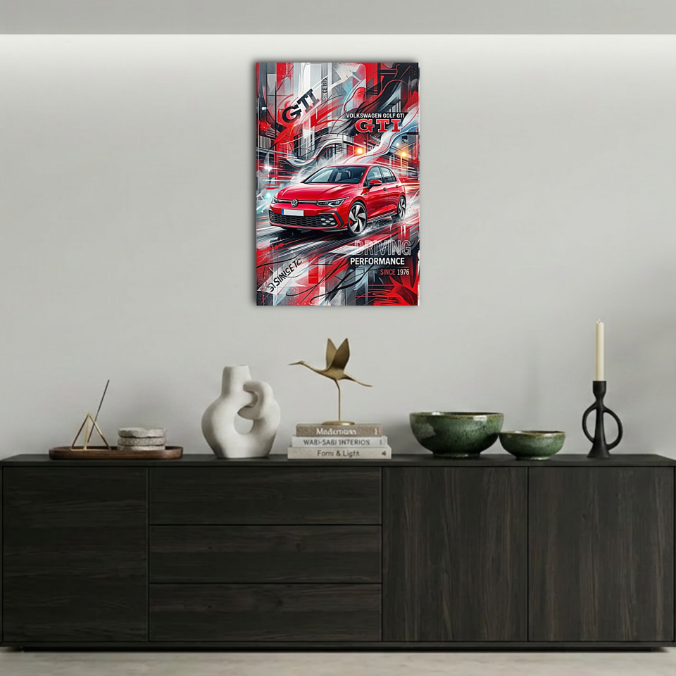 Volkswagen Golf GTI Metal Poster