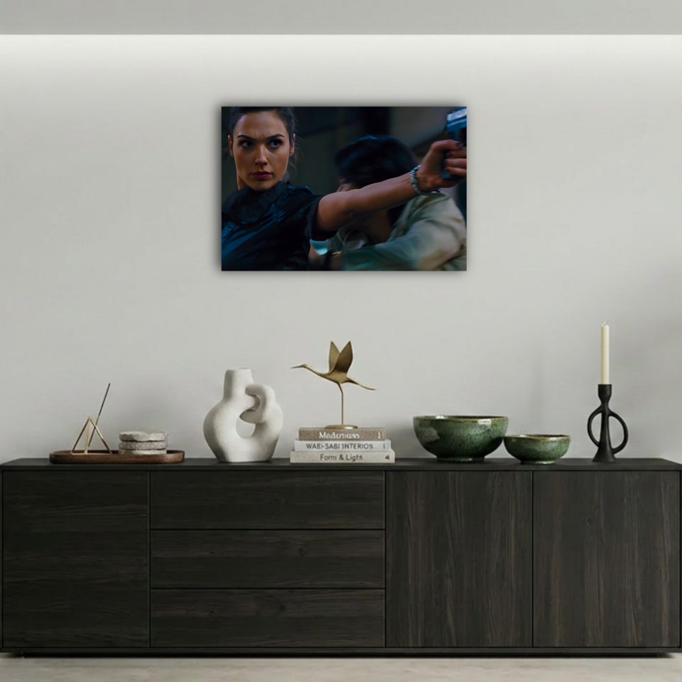 Hızlı ve Öfkeli Gal Gadot Sahnesi Metal Poster