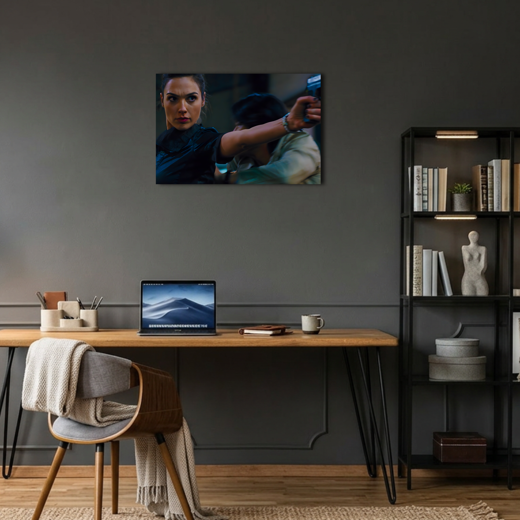 Hızlı ve Öfkeli Gal Gadot Sahnesi Metal Poster