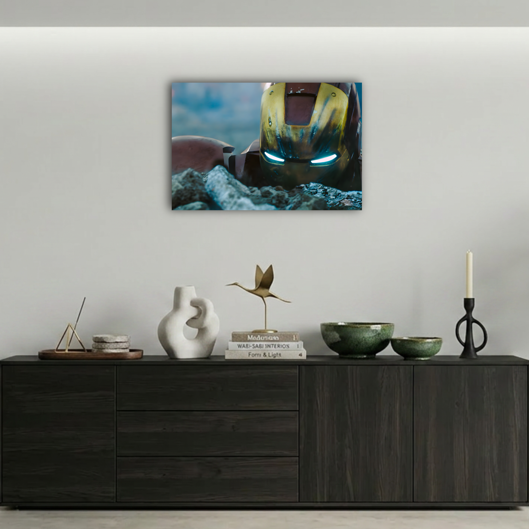 Marvel Iron Man Hasarlı Zırh Metal Poster