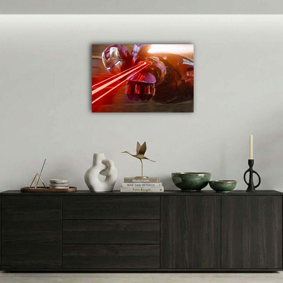 Marvel Iron Man Lazer Saldırısı Metal Poster