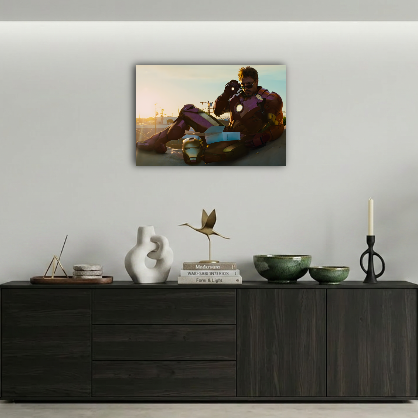 Marvel Iron Man Donut Sahnesi Metal Poster