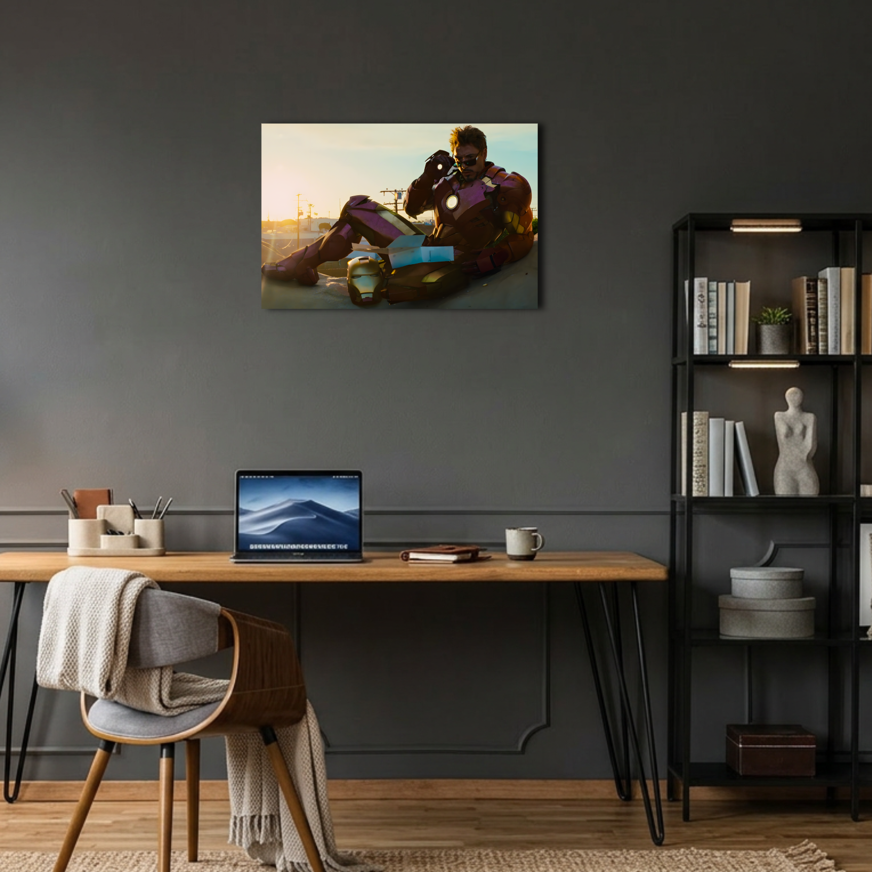 Marvel Iron Man Donut Sahnesi Metal Poster