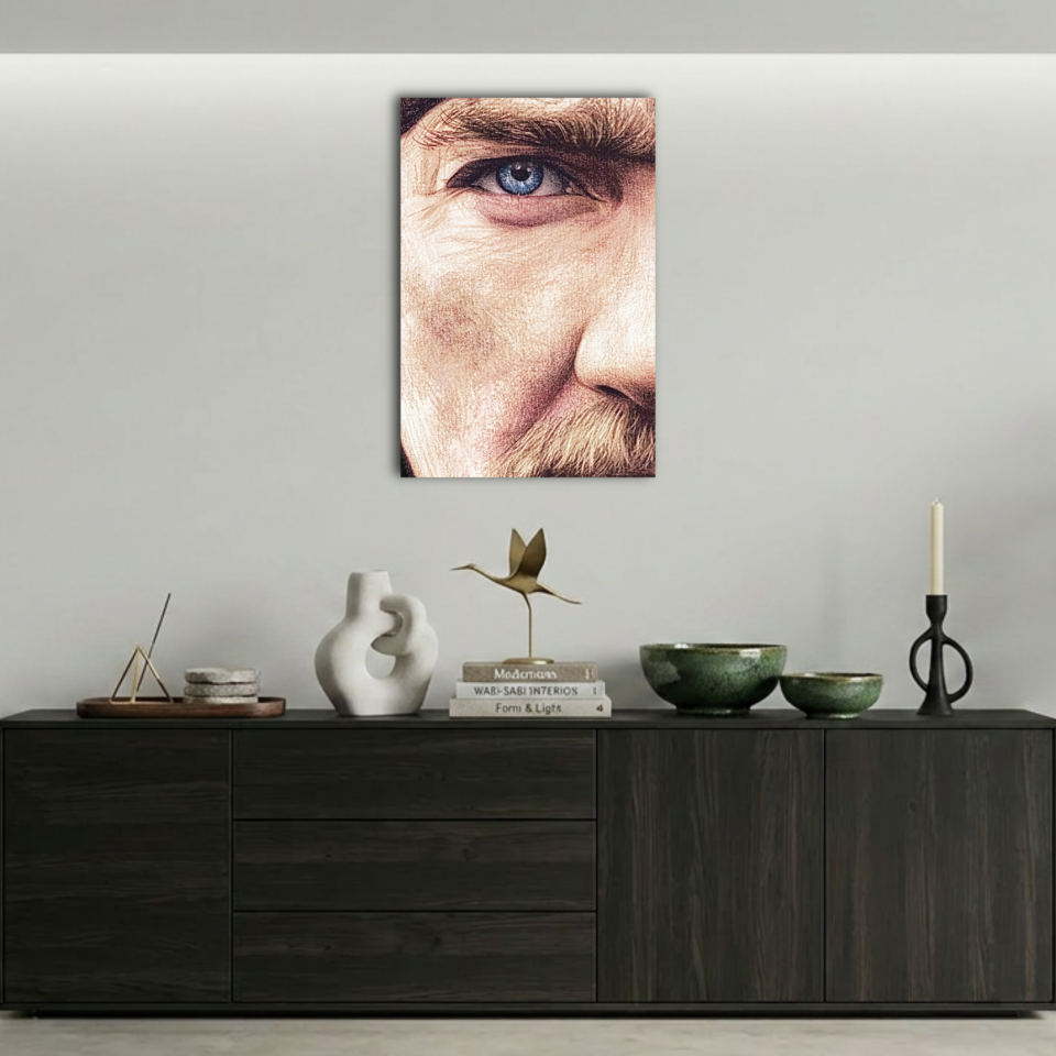 Mustafa Kemal Atatürk Mavi Göz Metal Poster