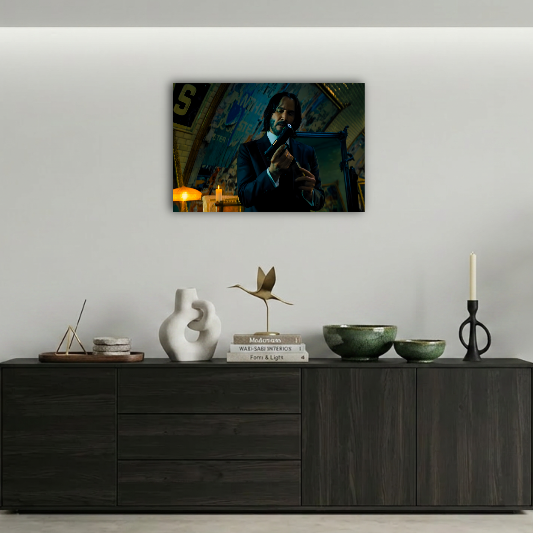 John Wick Silah Hazırlığı Metal Poster