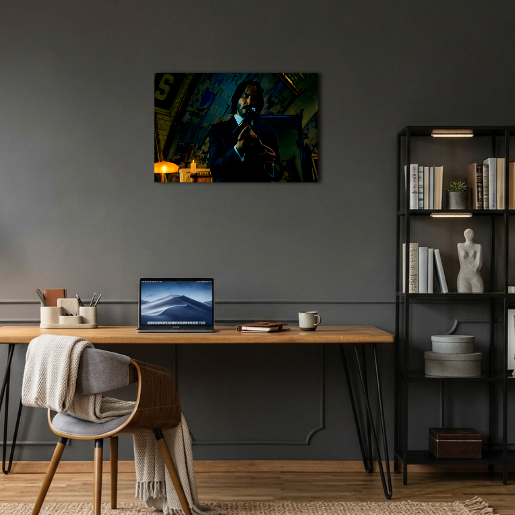 John Wick Silah Hazırlığı Metal Poster