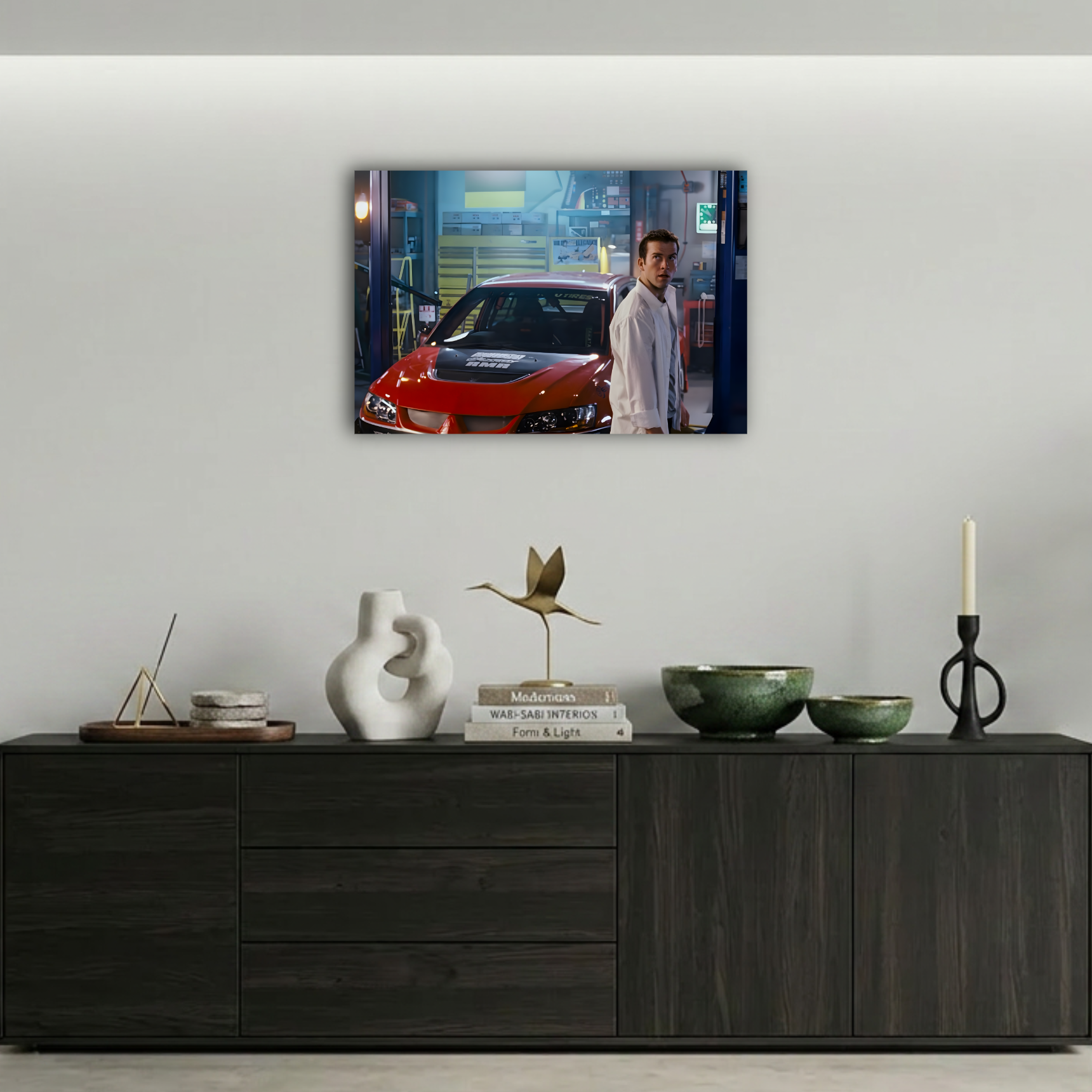 Hızlı ve Öfkeli Tokyo Kırmızı Evo Metal Poster