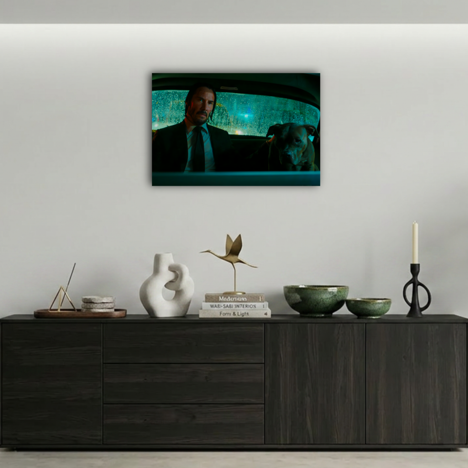 John Wick ve Sadık Dostu Metal Poster