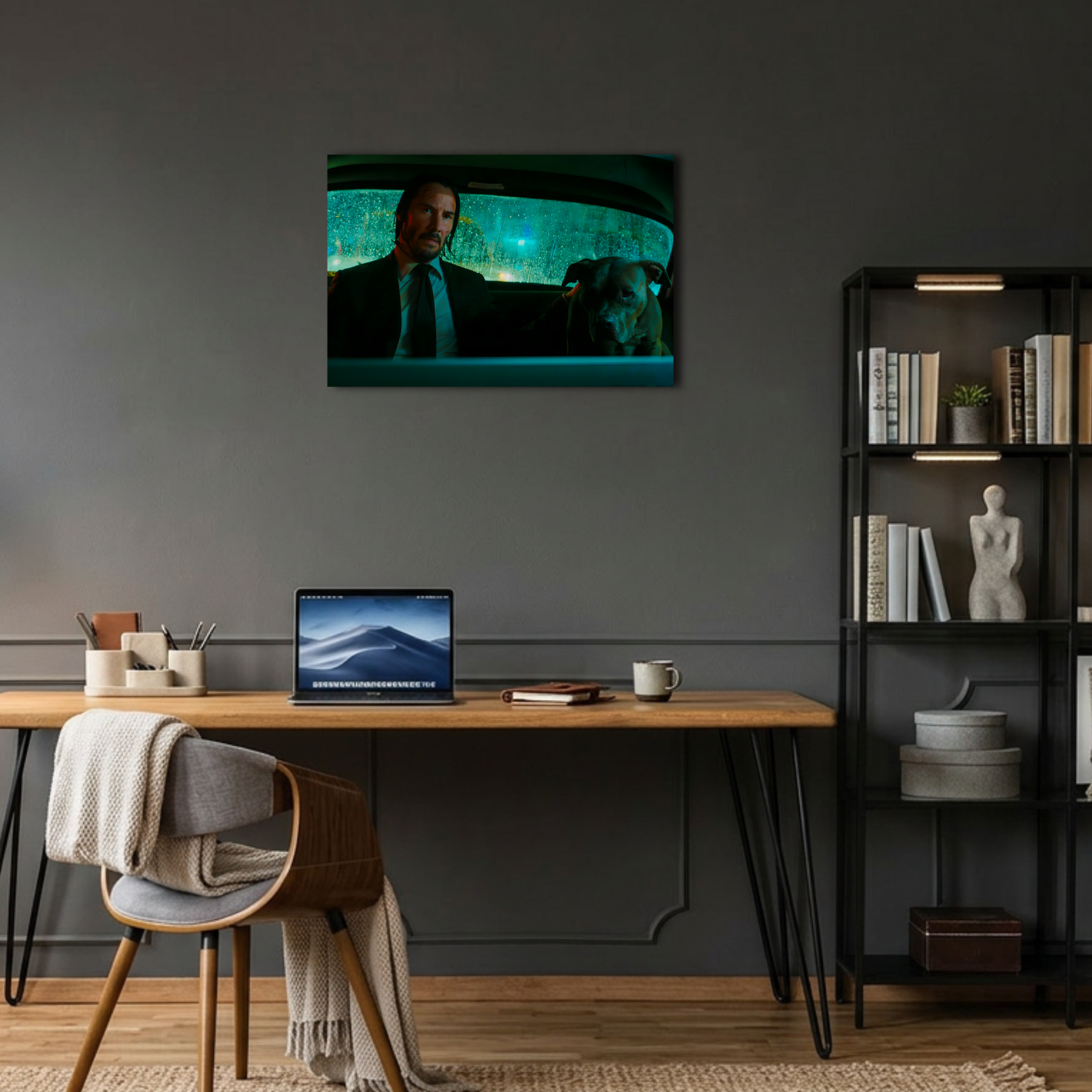 John Wick ve Sadık Dostu Metal Poster