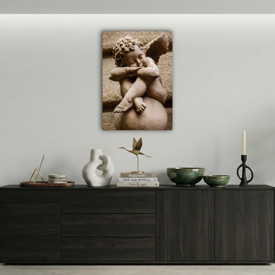 Uyuyan Melek Heykeli Metal Poster