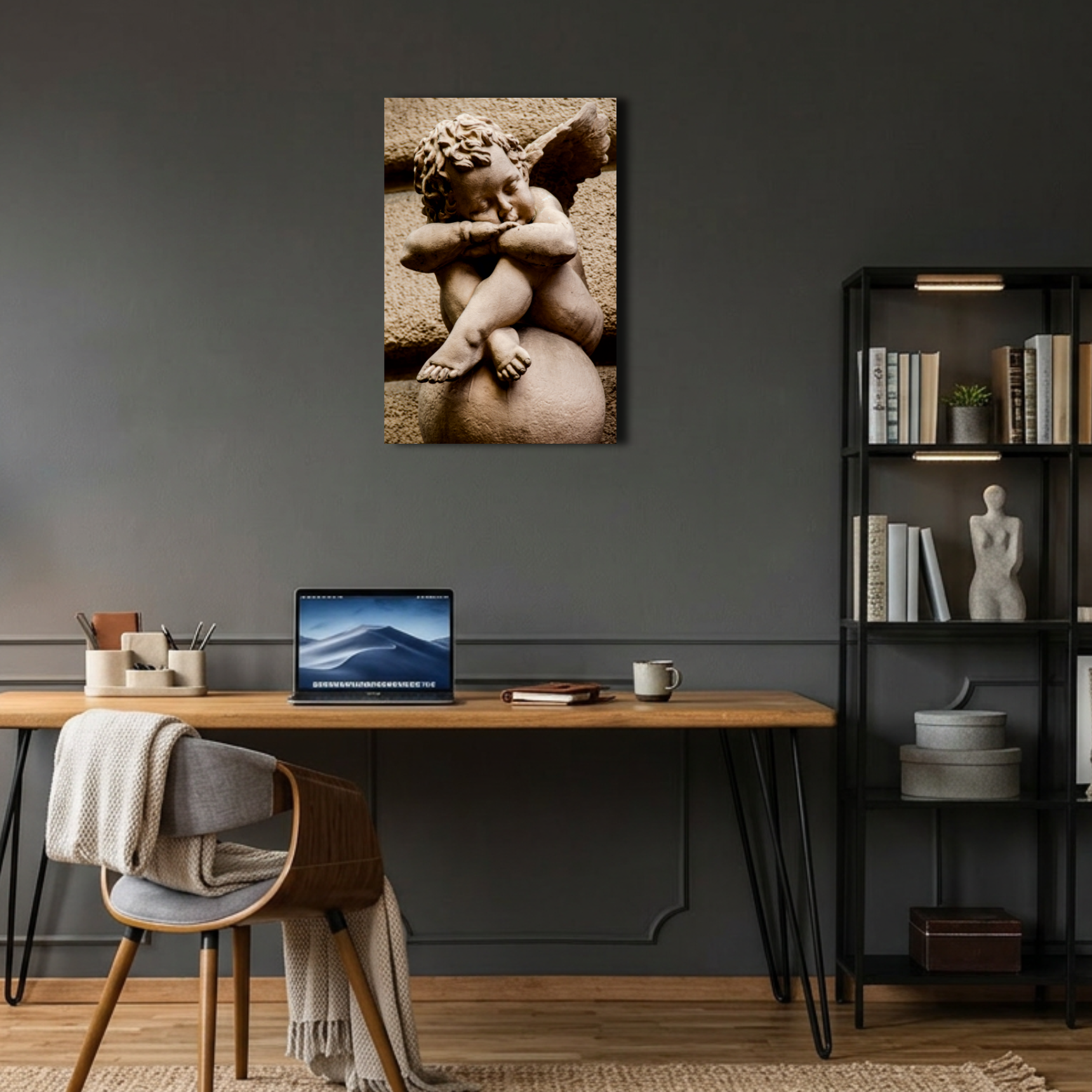 Uyuyan Melek Heykeli Metal Poster