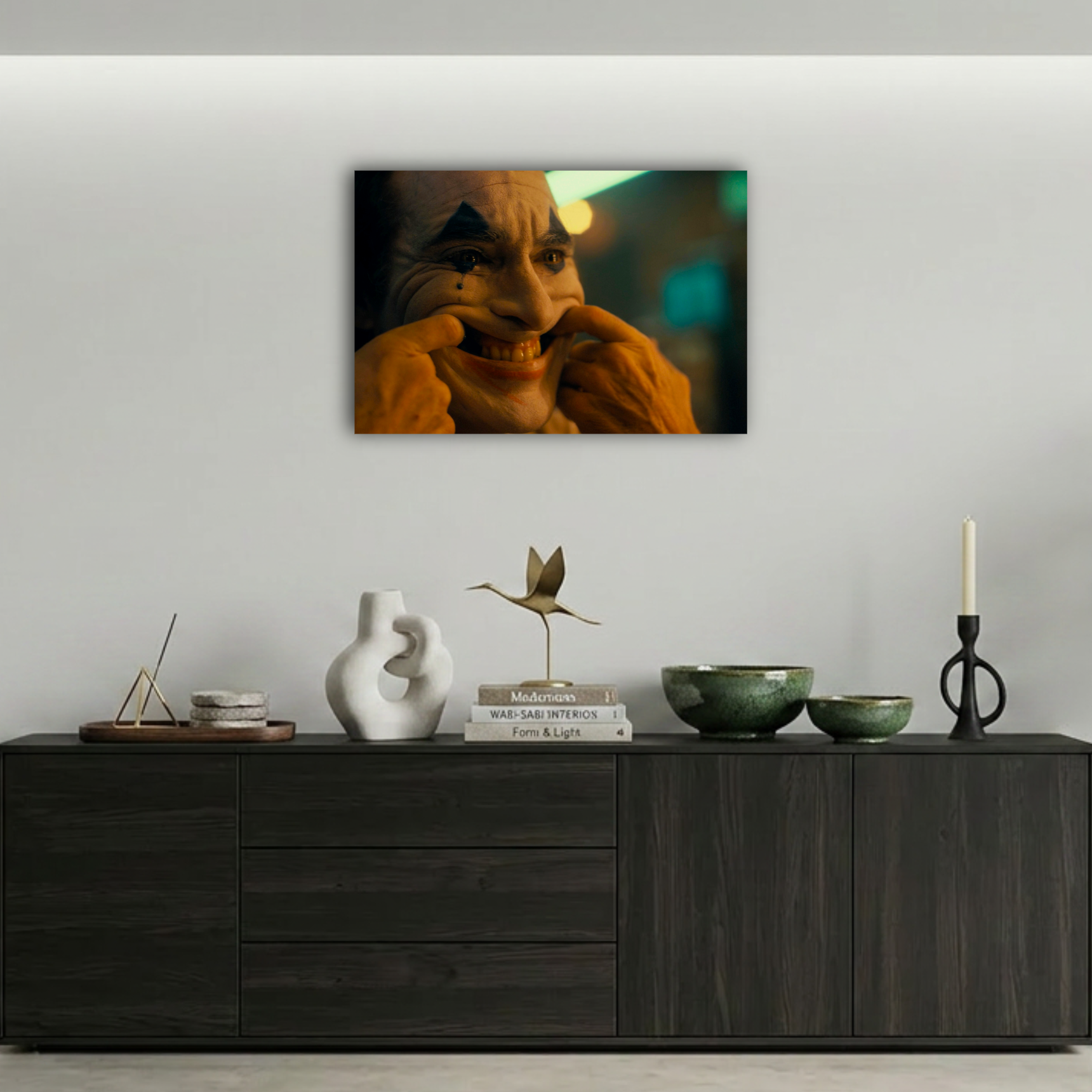 Joker Hüzünlü Gülümseme Metal Poster