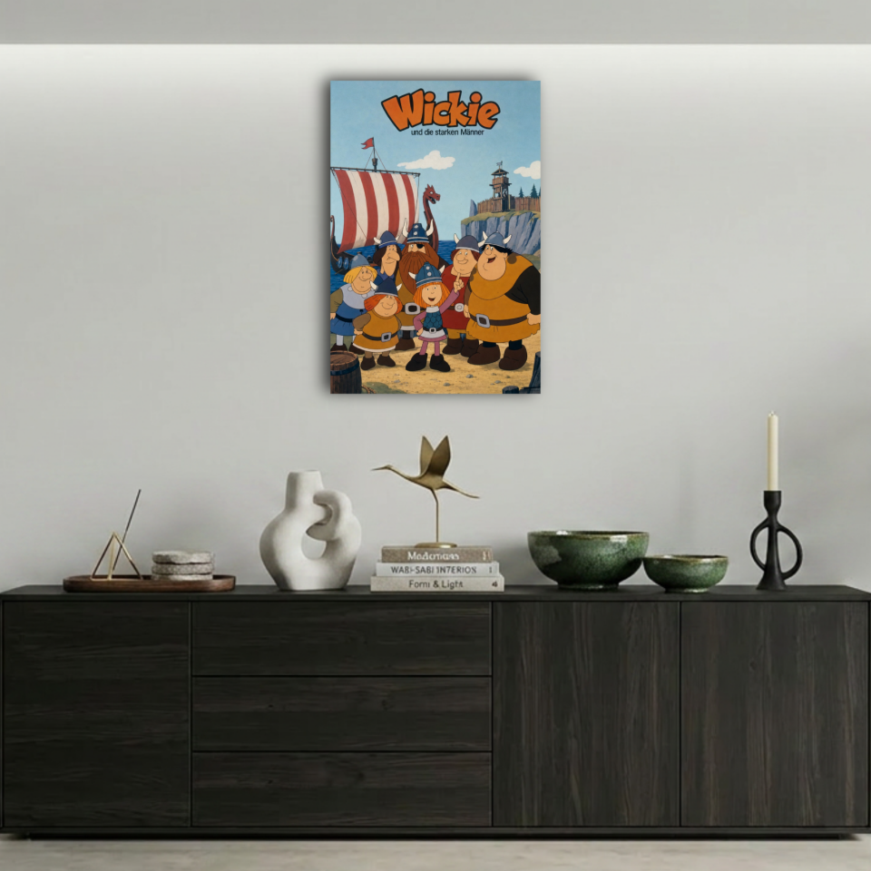 Vikingler Çizgi Film Metal Poster