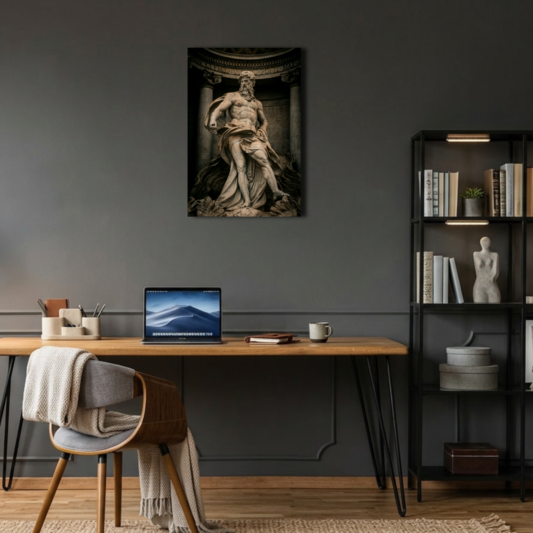 Antik Mitolojik Heykel Metal Poster
