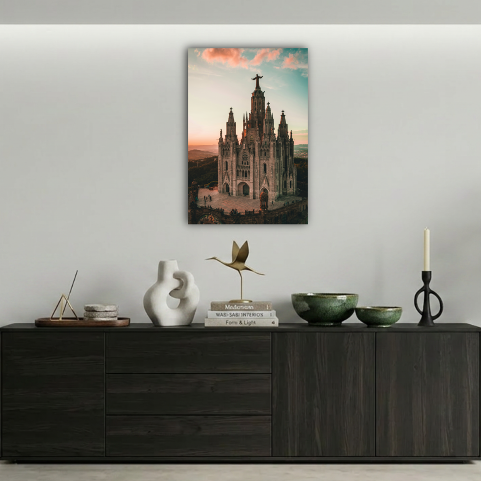 Tibidabo Sagrat Cor Kilisesi Metal Poster