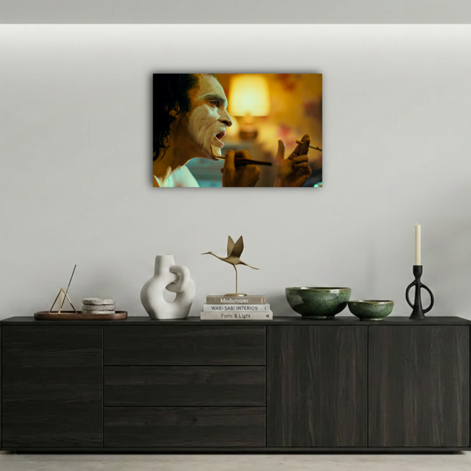 Joker Makyaj Sahnesi Metal Poster