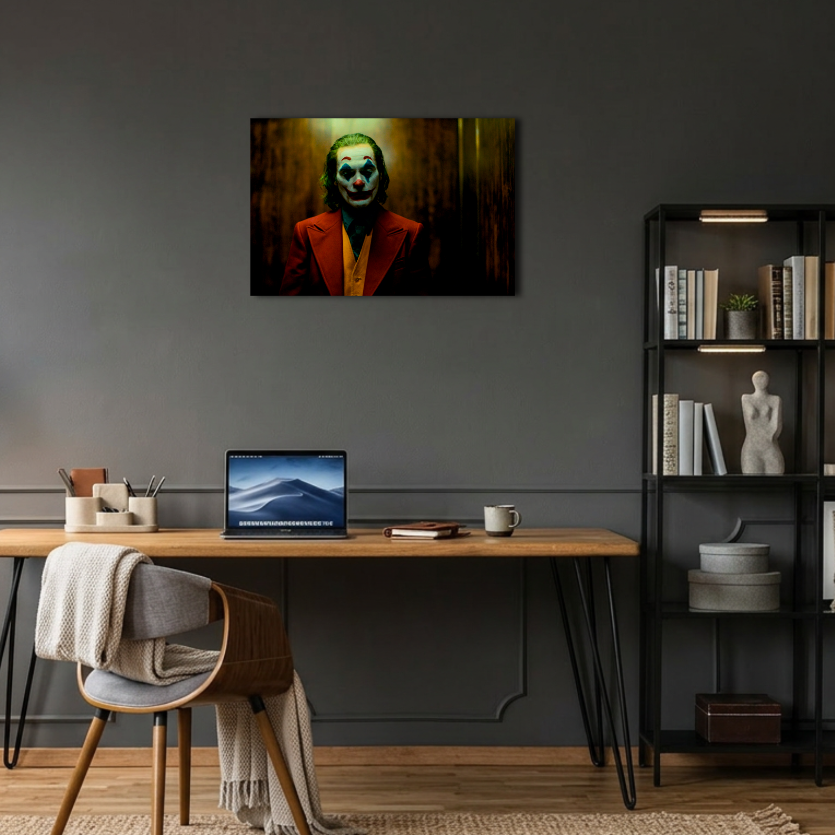 Joker Kırmızı Takım Elbiseli Metal Poster