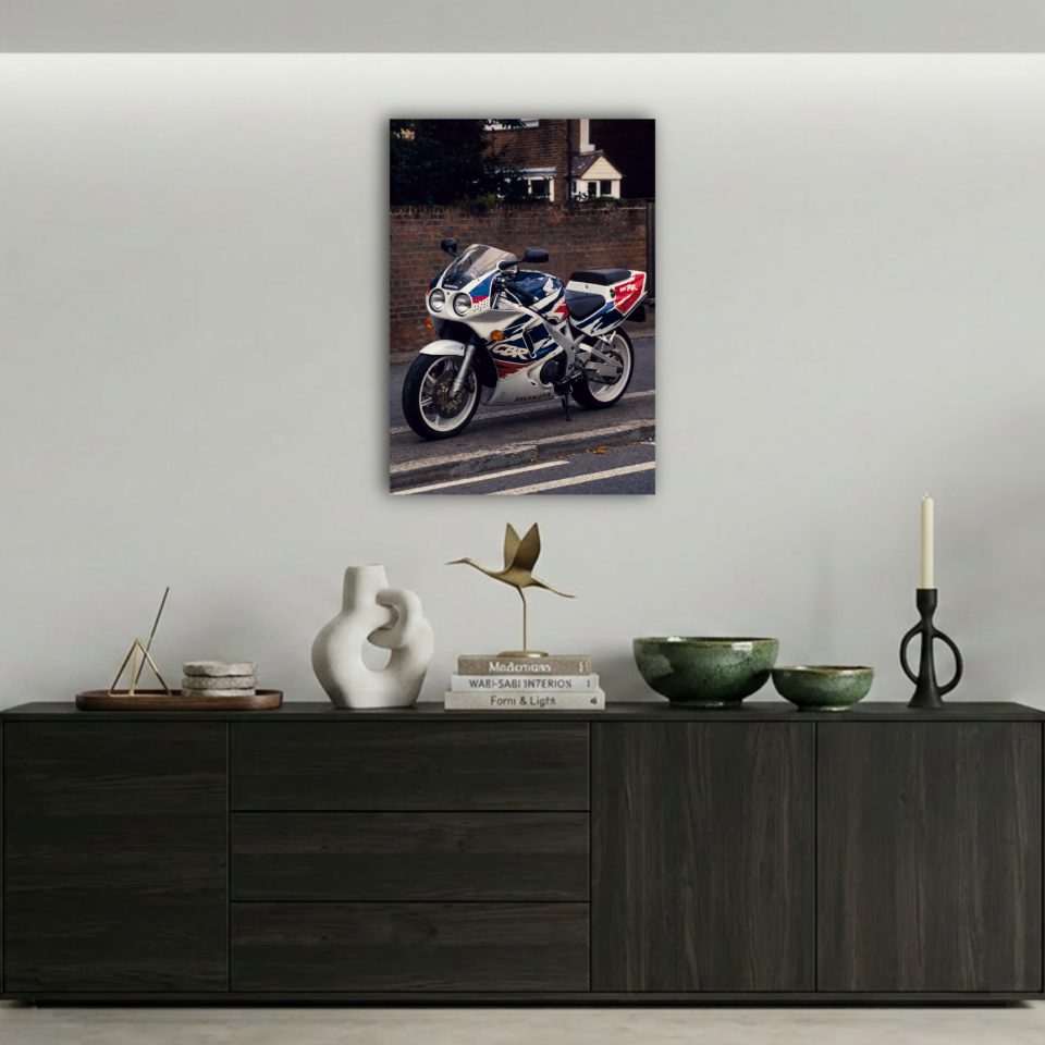 Honda CBR 900RR Klasik Yarış Motosikleti Metal Poster