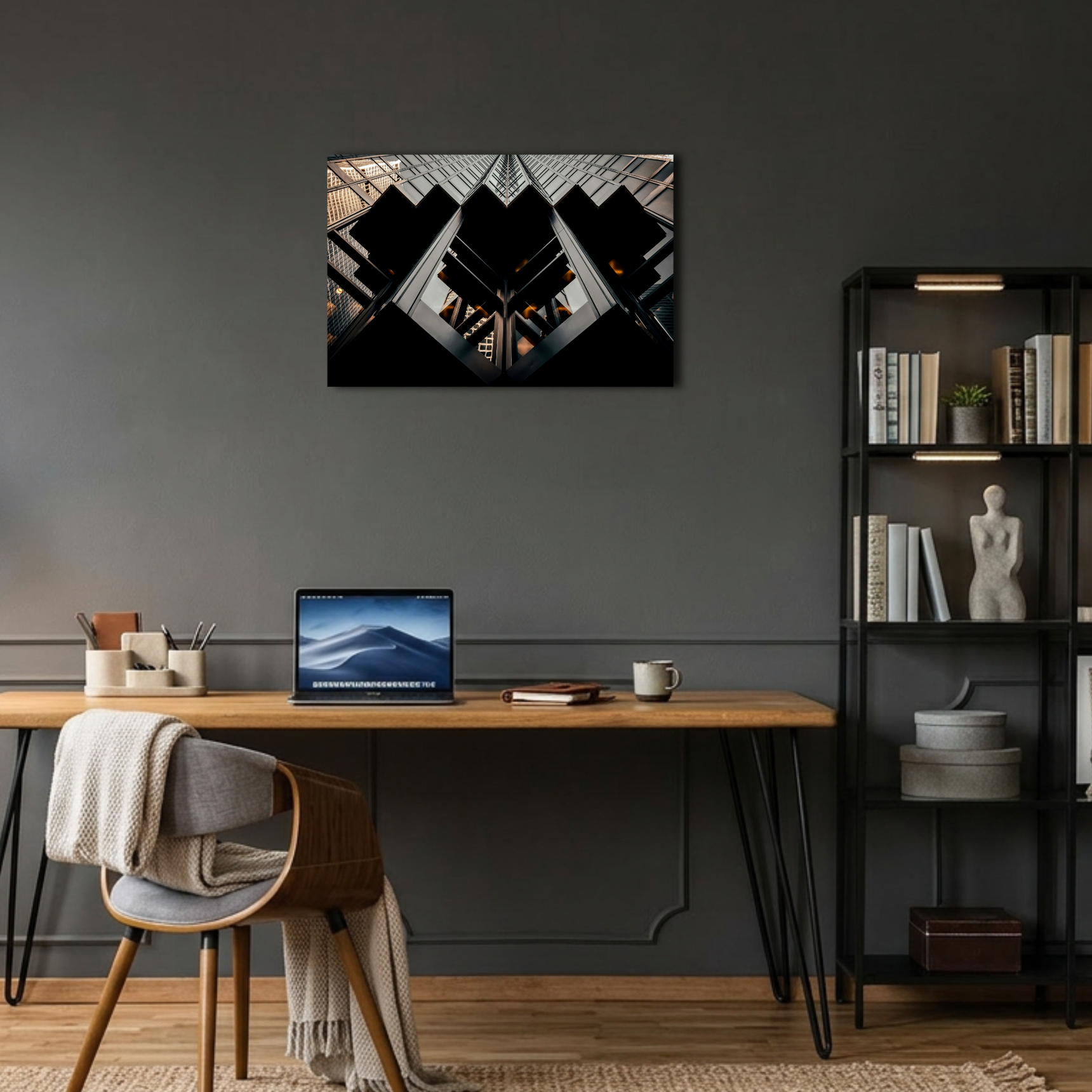 Modern Cam Gökdelen Metal Poster