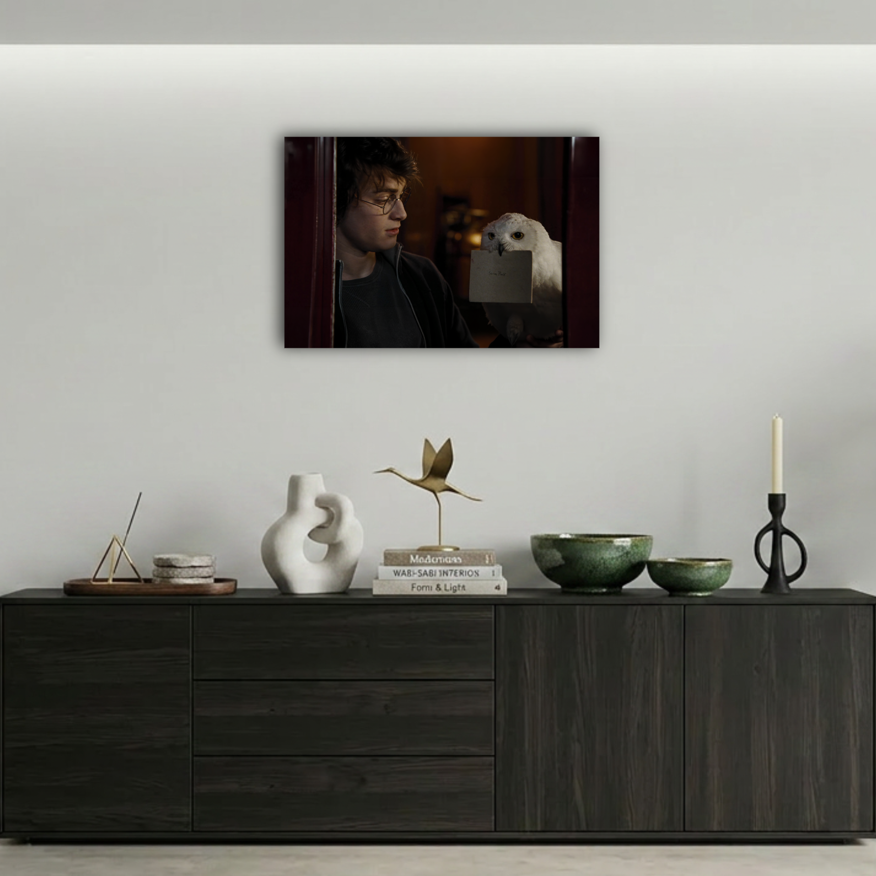 Harry Potter ve Hedwig Sirius Black Mektubu Metal Poster