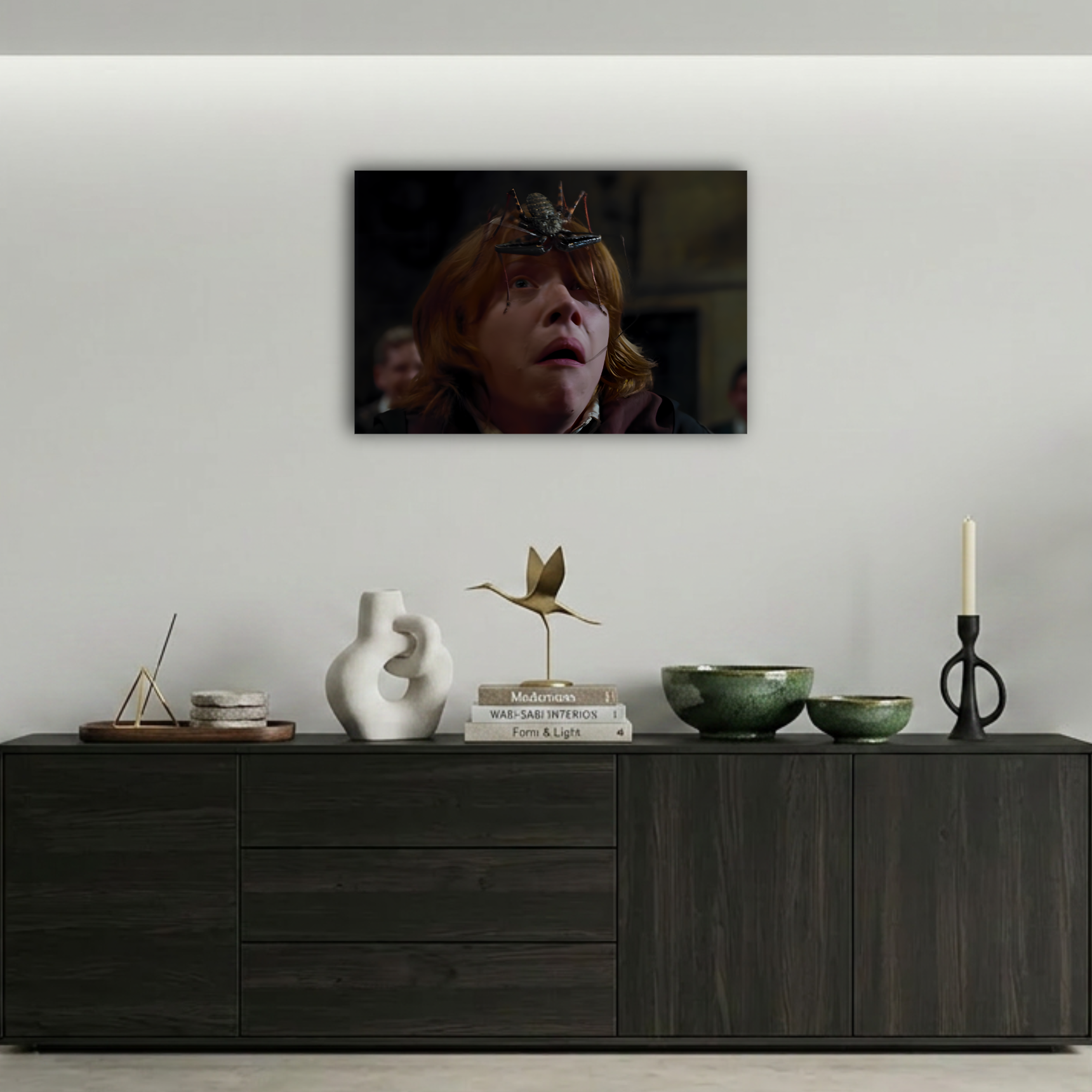 Harry Potter Ron Weasley ve Örümcek Sahnesi Metal Poster