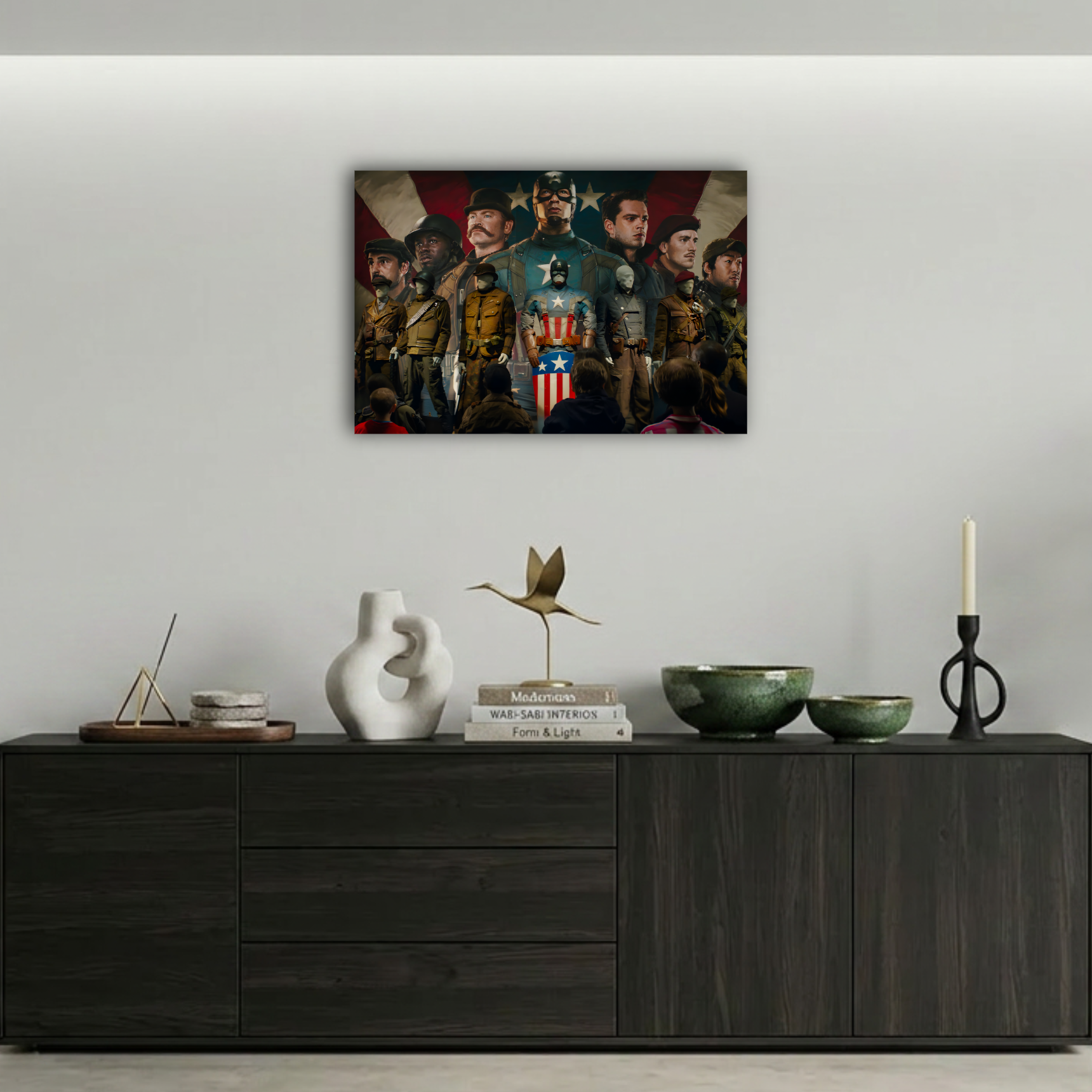 Kaptan Amerika ve Howling Commandos Metal Poster