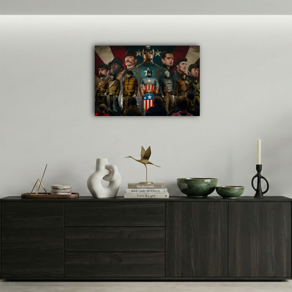 Kaptan Amerika ve Howling Commandos Metal Poster