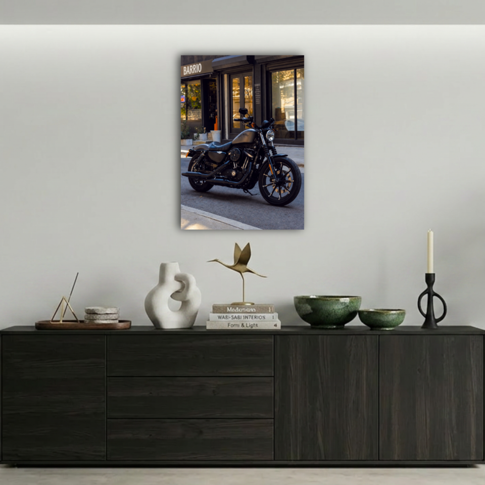 Harley Davidson Chopper Motosiklet Metal Poster