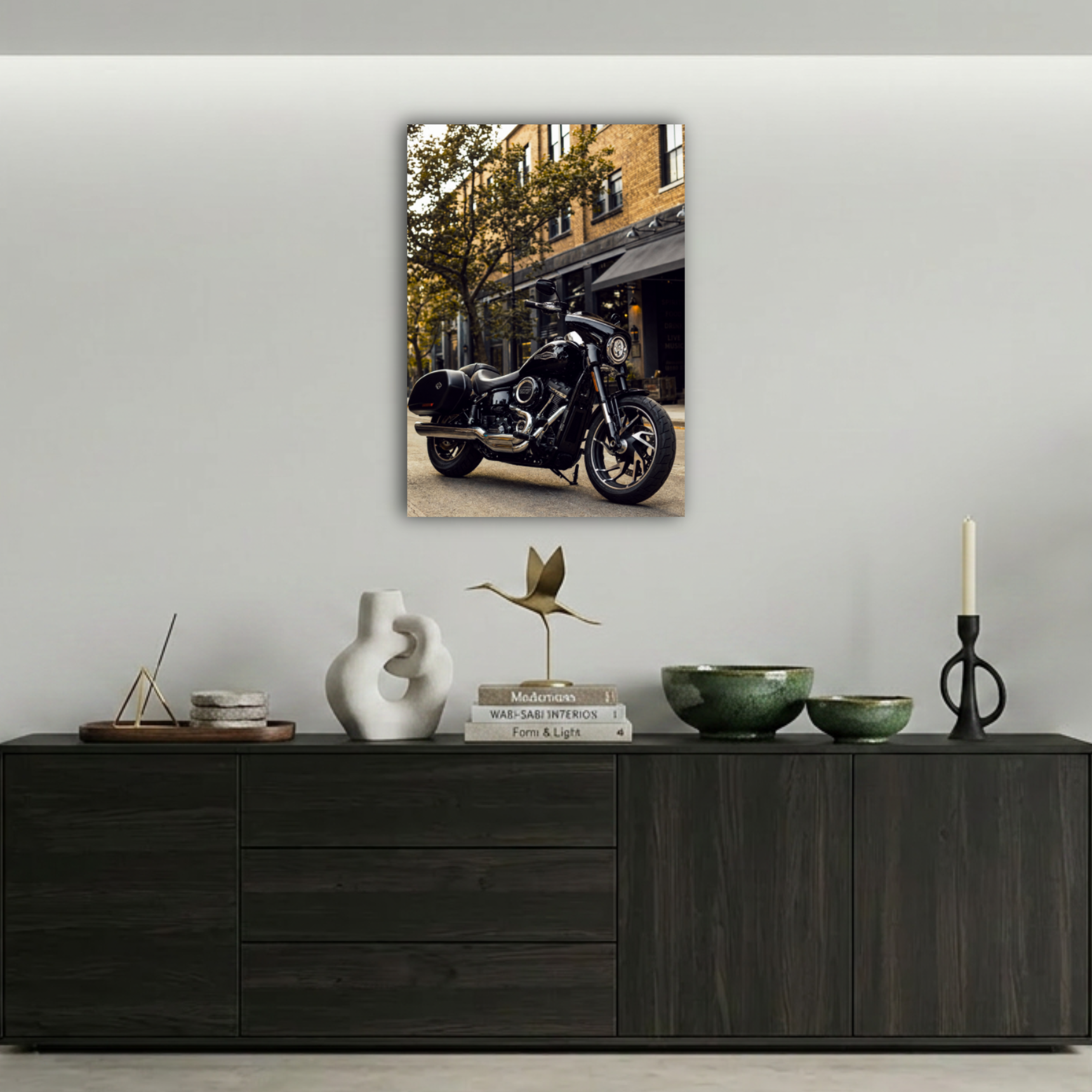 Harley Davidson Cruiser Motosiklet Metal Poster