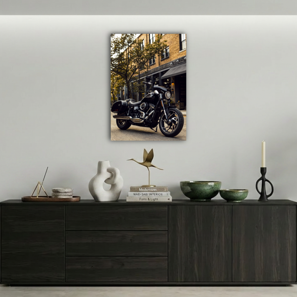 Harley Davidson Cruiser Motosiklet Metal Poster
