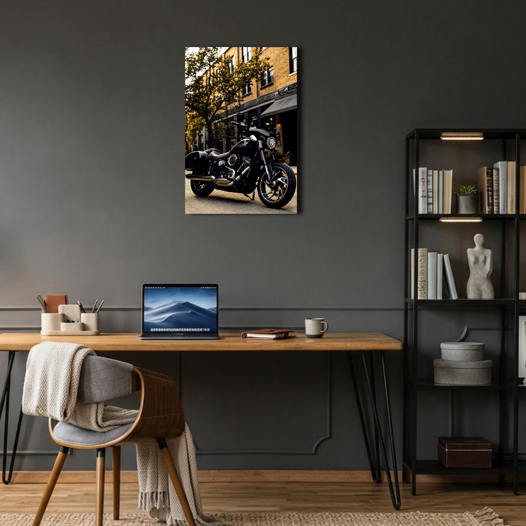 Harley Davidson Cruiser Motosiklet Metal Poster