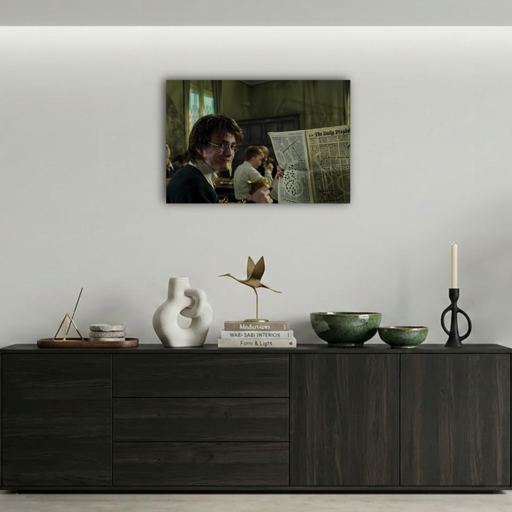 Harry Potter Komik Kahvaltı Sahnesi Metal Poster