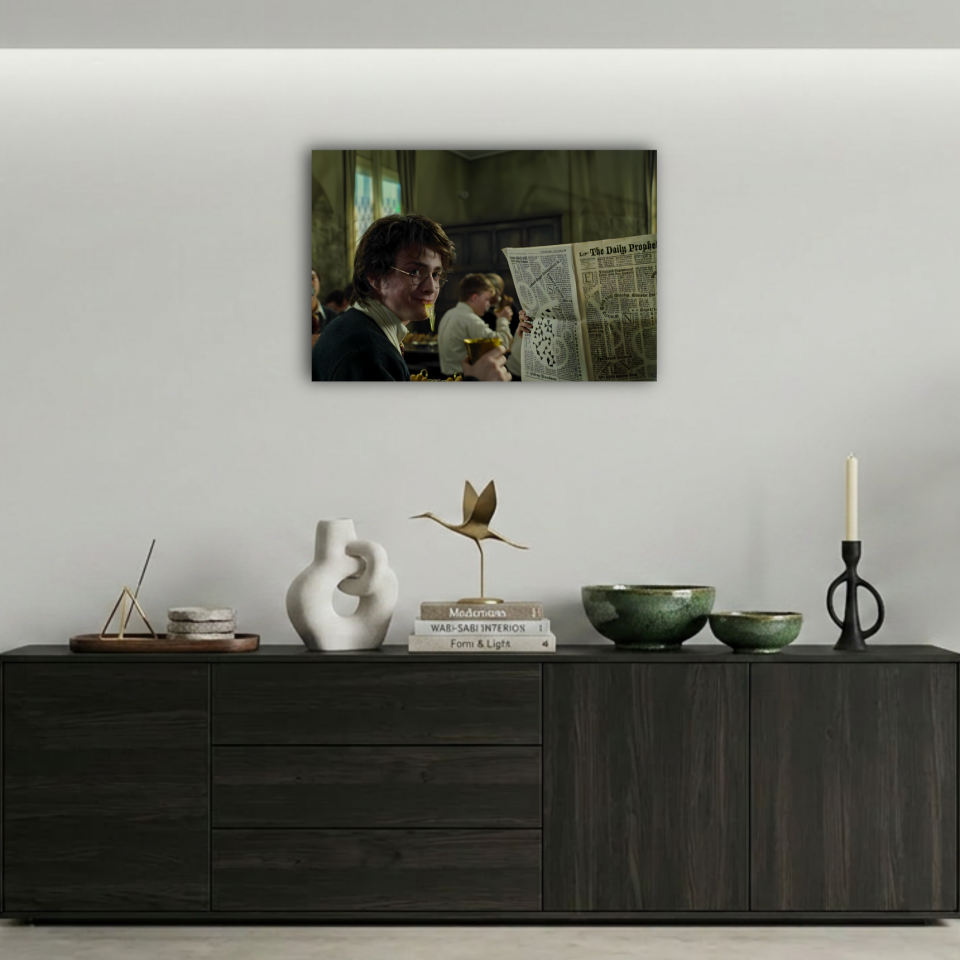 Harry Potter Komik Kahvaltı Sahnesi Metal Poster