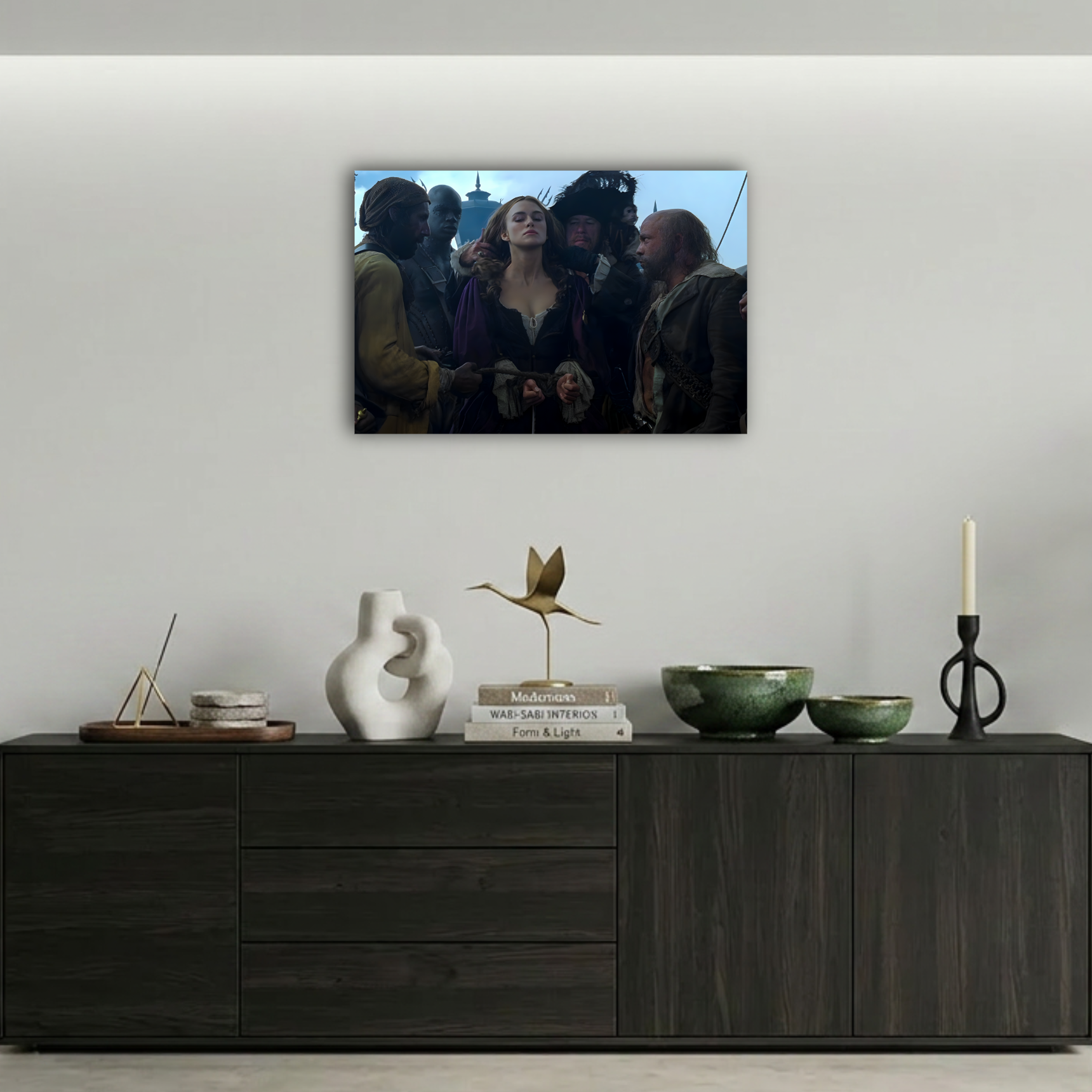 Karayip Korsanları Elizabeth Swann Sahnesi Metal Poster