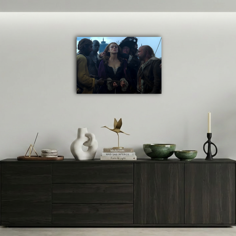 Karayip Korsanları Elizabeth Swann Sahnesi Metal Poster