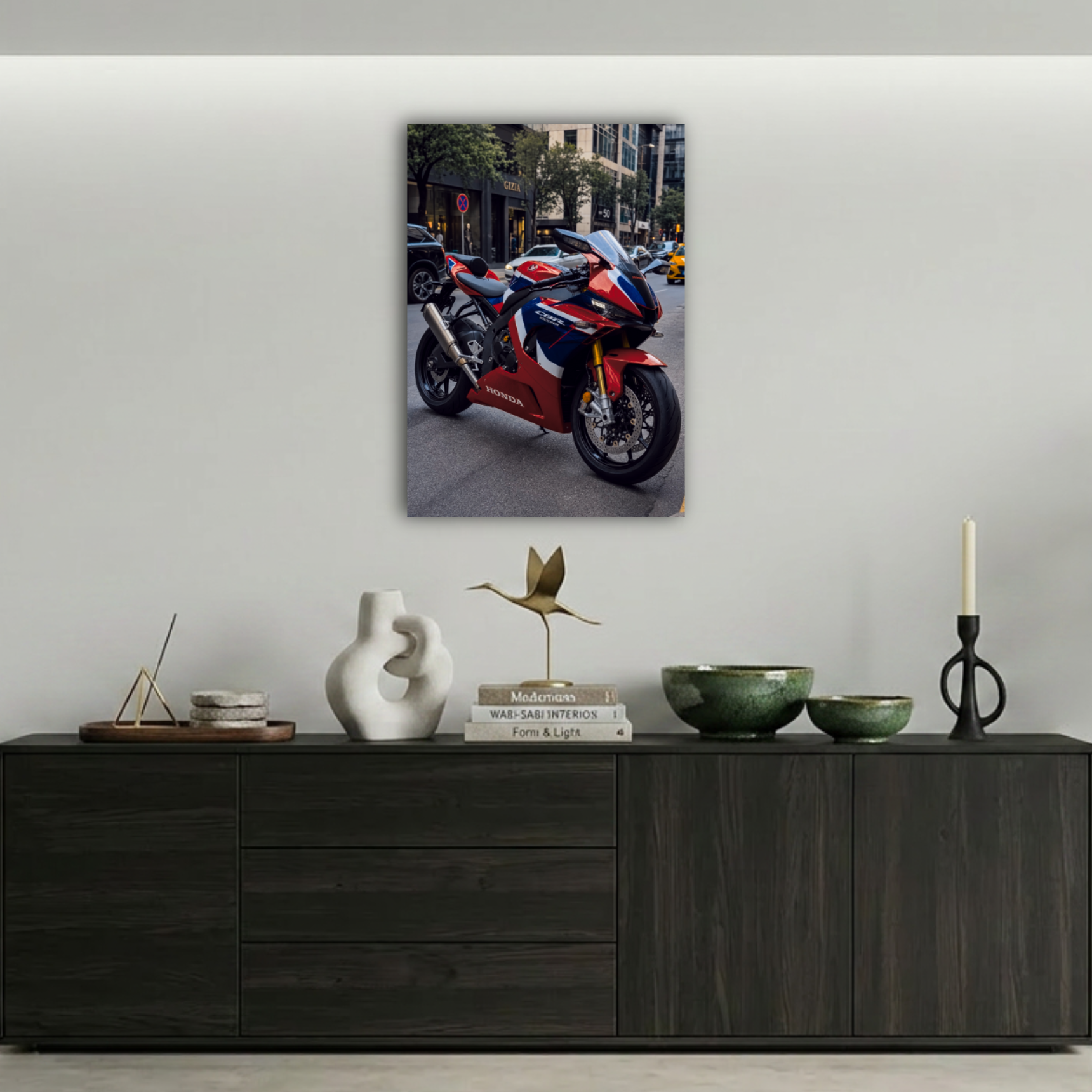 Honda CBR 1000RR Yarış Motosikleti Metal Poster