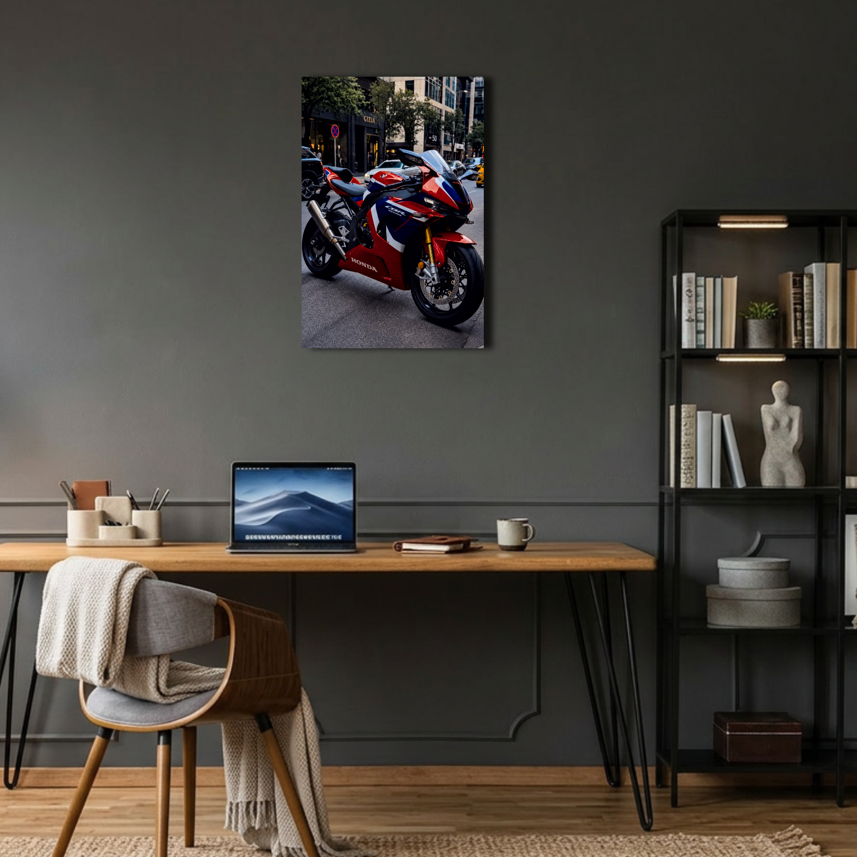 Honda CBR 1000RR Yarış Motosikleti Metal Poster