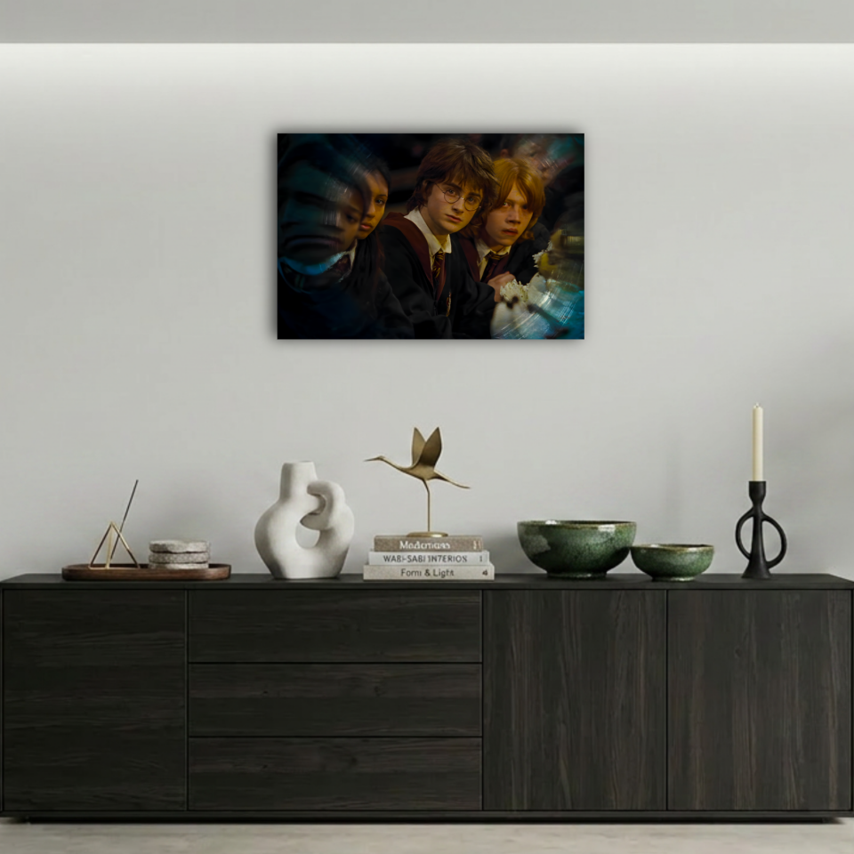 Harry Potter ve Ron Karanlık Sanatlar Dersi Metal Poster