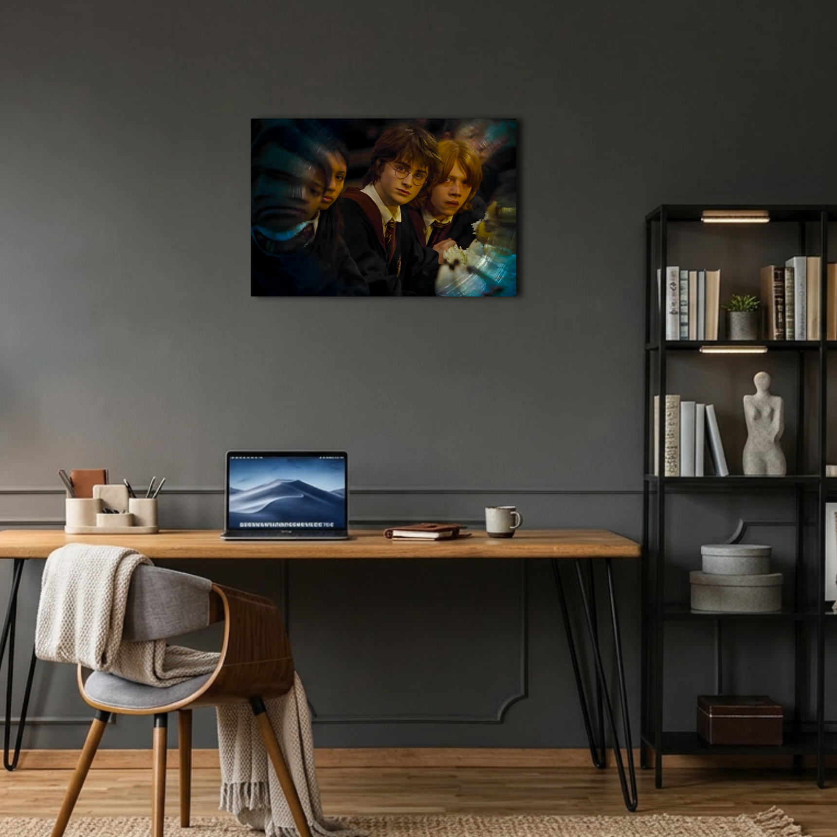 Harry Potter ve Ron Karanlık Sanatlar Dersi Metal Poster