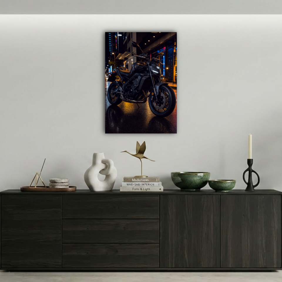 Yamaha MT-09 Naked Motosiklet Metal Poster