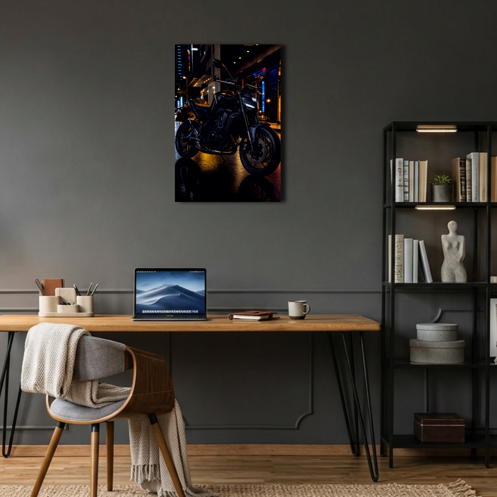 Yamaha MT-09 Naked Motosiklet Metal Poster