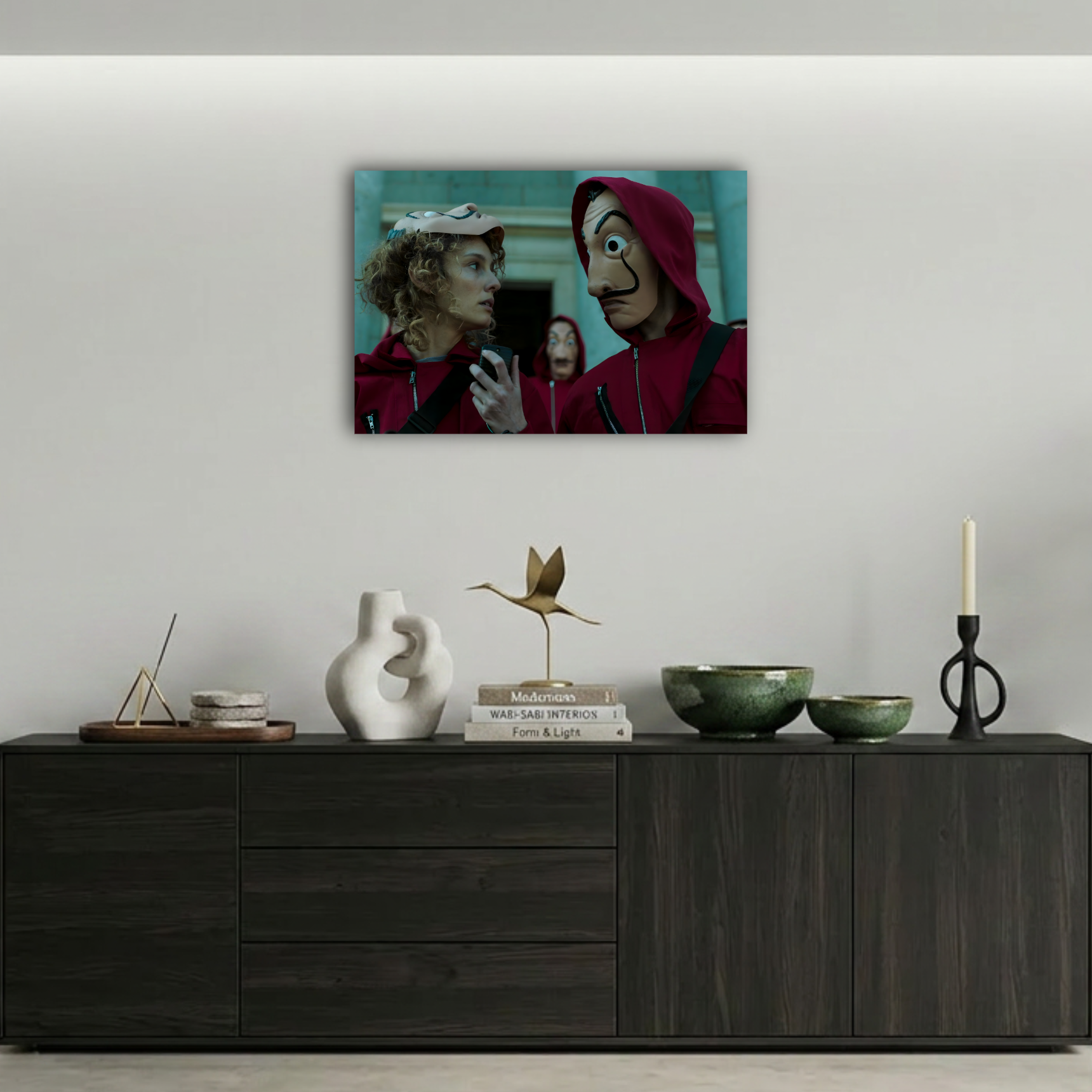 La Casa de Papel Stockholm ve Denver Metal Poster