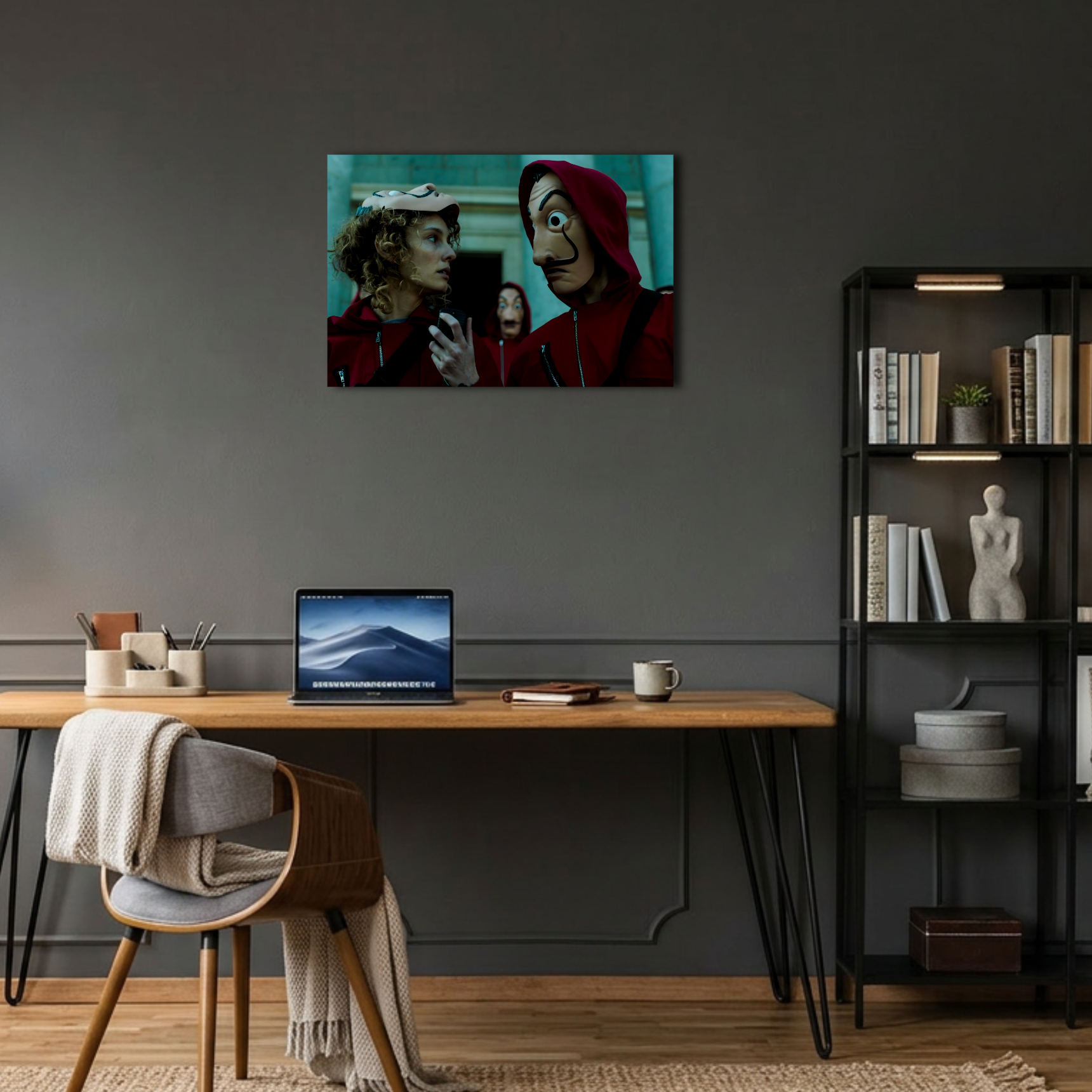 La Casa de Papel Stockholm ve Denver Metal Poster