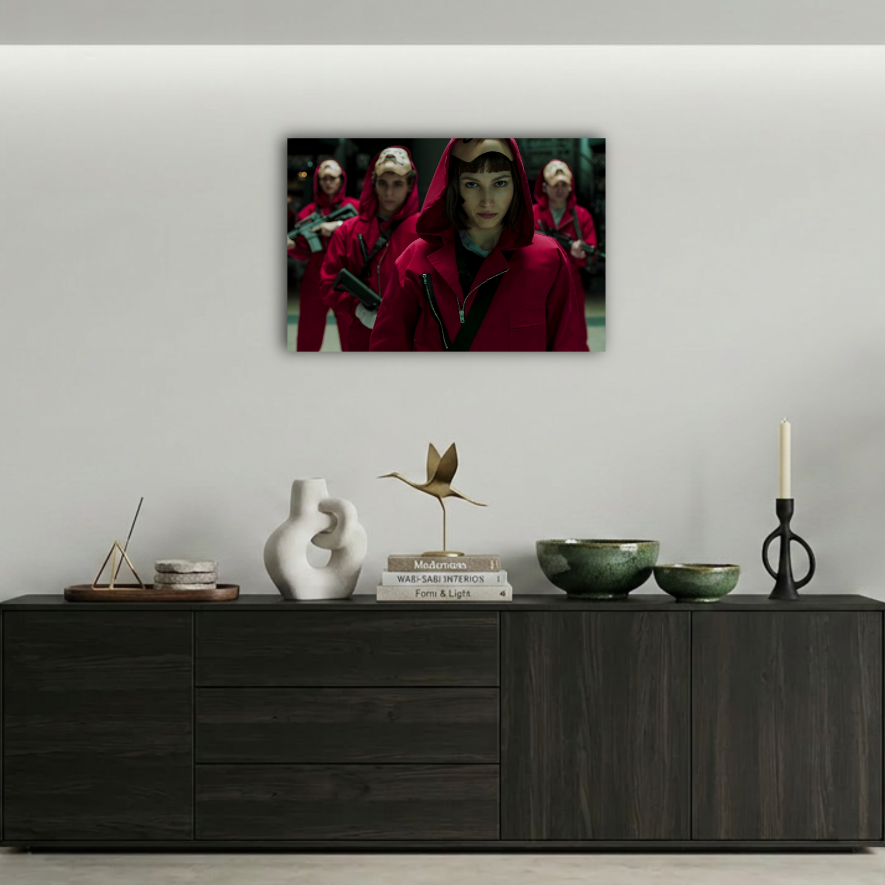 La Casa de Papel Tokyo ve Ekip Metal Poster